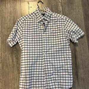 Daniel Cremieux White and Blue Plaid Shirt
